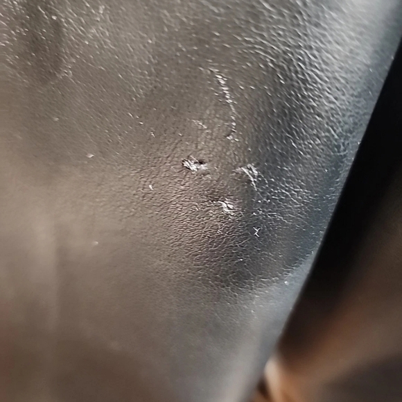 GA Milano Black Leather jacket With GA Lining Size LARGE Button Up Jacket Coat - Picture 8 of 8